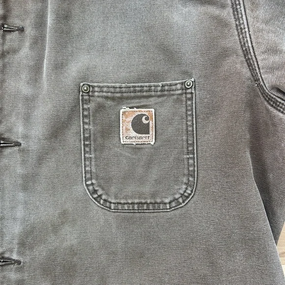 Vintage Carhartt C02CHT Duck Blanket-Lined Chore Coat USA Made XL Brown - Picture 3 of 9